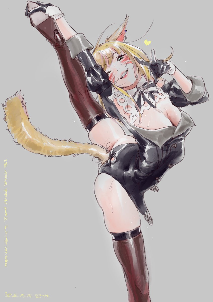 #今年も残りわずかなので今年一番伸びた絵を貼る見た絵描きさんも強制でやる
ミコッテ😽ロールちゃん🛠ムゲン師匠🌊 