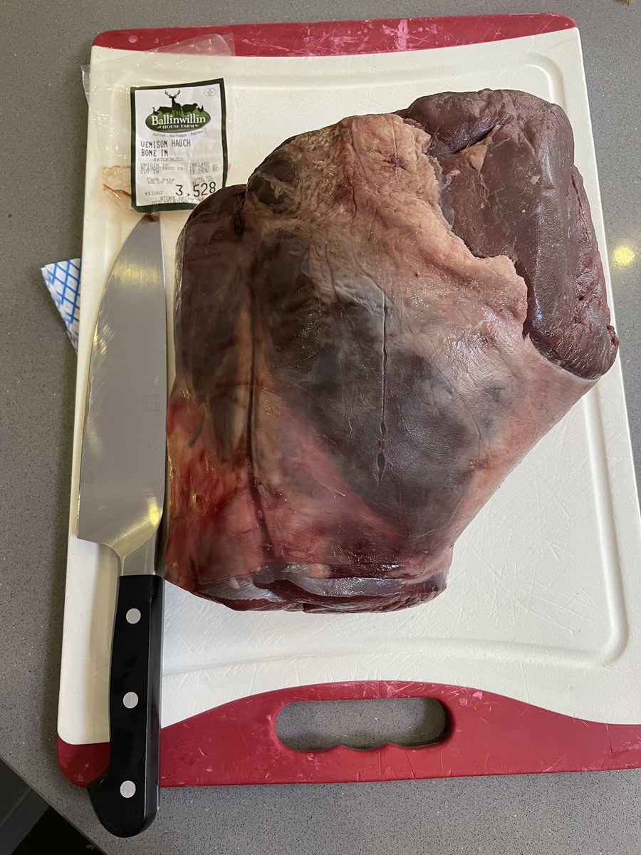This is on this evenings menu from your complete family cookbook <a href="/nevenmaguire/">Neven Maguire</a> . Using a fine venison haunch (had in freezer) supplied by the wonderful people <a href="/BalinwillinFarm/">Ballinwillin House Farm</a> .