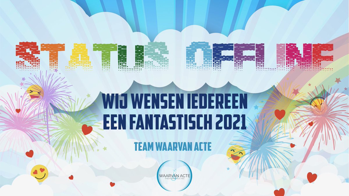 Wij wensen iedereen een hele fijne jaarwisseling en tot volgend jaar!! #HappyNewYear2021 #waarvanacte #statusoffline #gelukkignieuwjaar #oudennieuw