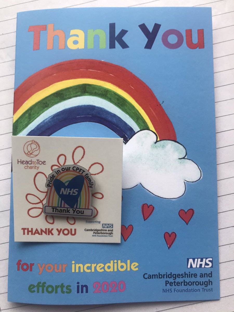 Proud to work for an organisation that supports, acknowledges and cares for all of its employees. Thank you <a href="/head2toecharity/">Head to Toe Charity</a> <a href="/CPFT_NHS/">CPFT</a> #prideofCPFT #CPFTfamily