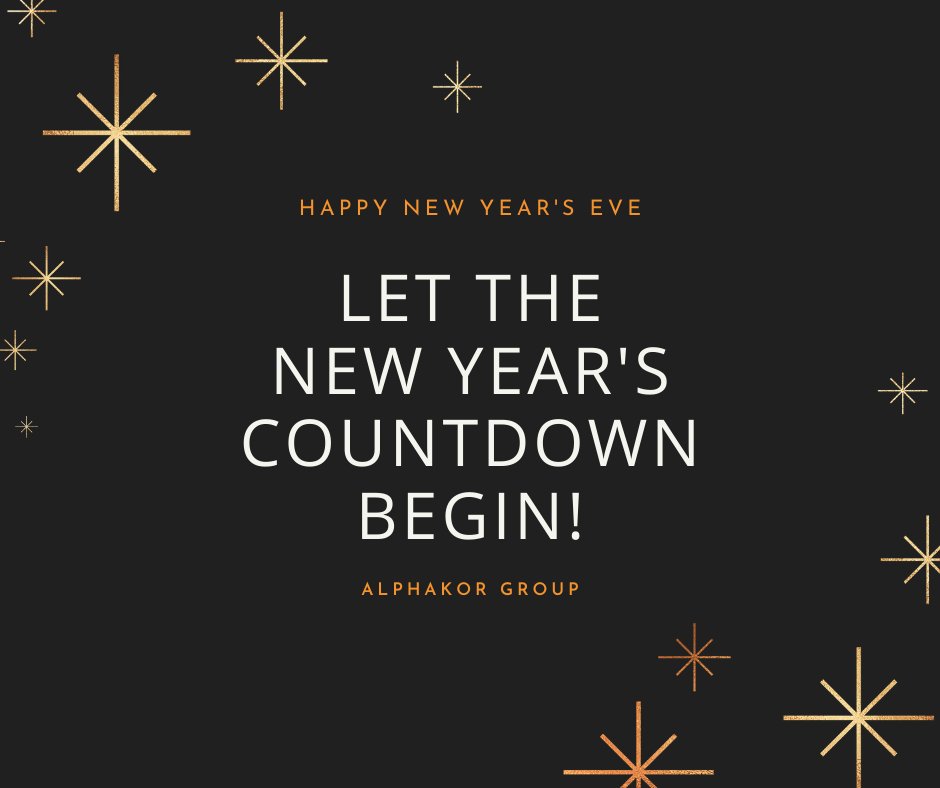 AlphaKORGroup's tweet photo. Wishing everyone a happy and safe New Years' Eve!
Thank you to our clients for trusting us to take your businesses to the next level. We look forward to continuing the great work in the new year!
#YQG #NYE2020 #AlphaKOR https://t.co/AtXLgYq6y2
