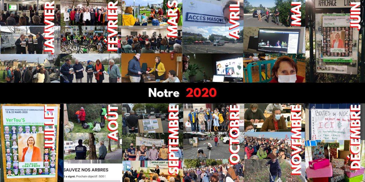 🟢 Notre 2020 a été une année riche en événements
🟢 En 2021, VerTou’S sera là et fera entendre sa voix, votre voix avec vous et grâce à vous 

Merci à vous et on vous souhaite le meilleur pour la suite ! 

#VerTouS2020 #Vertou #VertouInspire #Nouvelan #écologie #solidarité