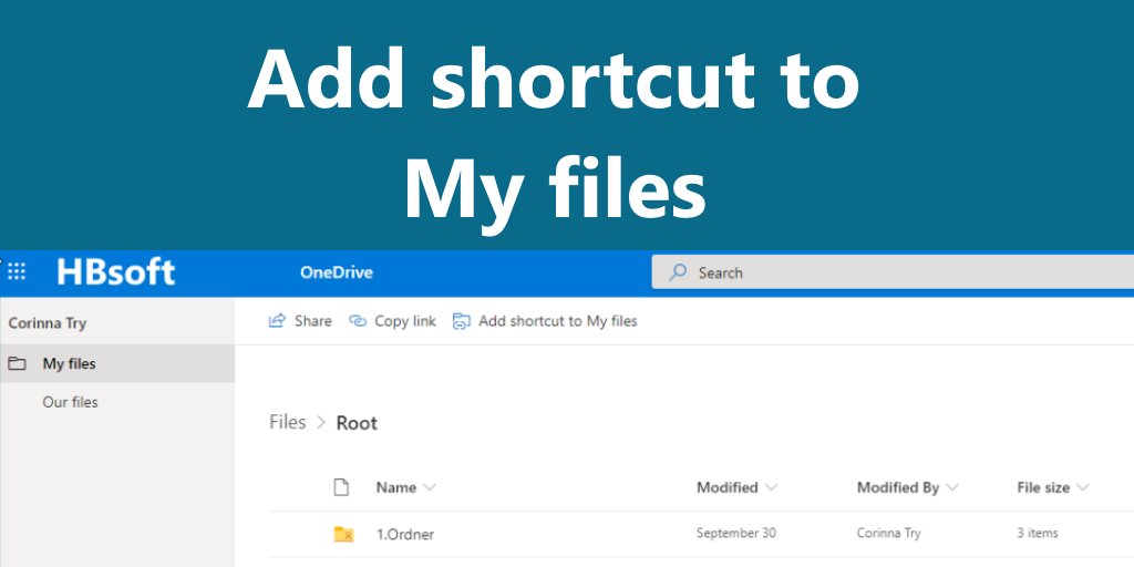 HansBrender's tweet photo. Currently in rollout at #Microsoft: Add shortcut to 'My files'. First impressions with architecture https://t.co/xgyfLynVD0 #OneDriveForBusiness #AddToOneDrive #Microsoft365 #Office365 https://t.co/BlBxYuJQ8U