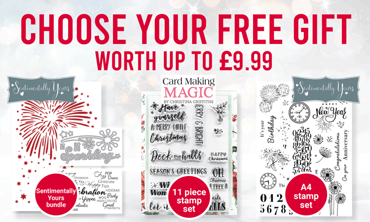 It's New Year's Eve, and CraftStash has a treat for you! 
Choose your free gift worth up to £9.99 when placing an order! There is no spending limit 🤭 
craftstash.co.uk
*Offer expires 31st December 2020 at 11.59 pm (GMT)