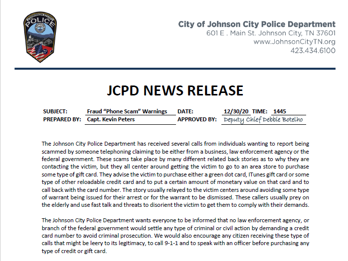 JohnsonCityPD (@johnsoncitypd) on Twitter photo 