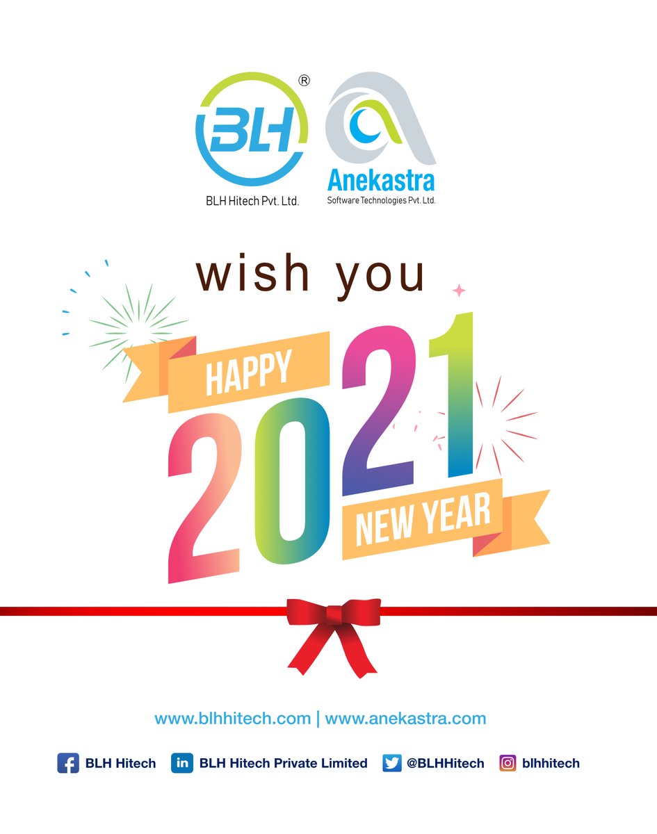BLHHitech's tweet image. A #NewYear, New Start &amp;amp; New Way to go.
Wishing you everyone a Sparkling #NewYear2021 | May this #2021NewYear bring you delight, #health &amp;amp; #happiness in all your Endeavors.