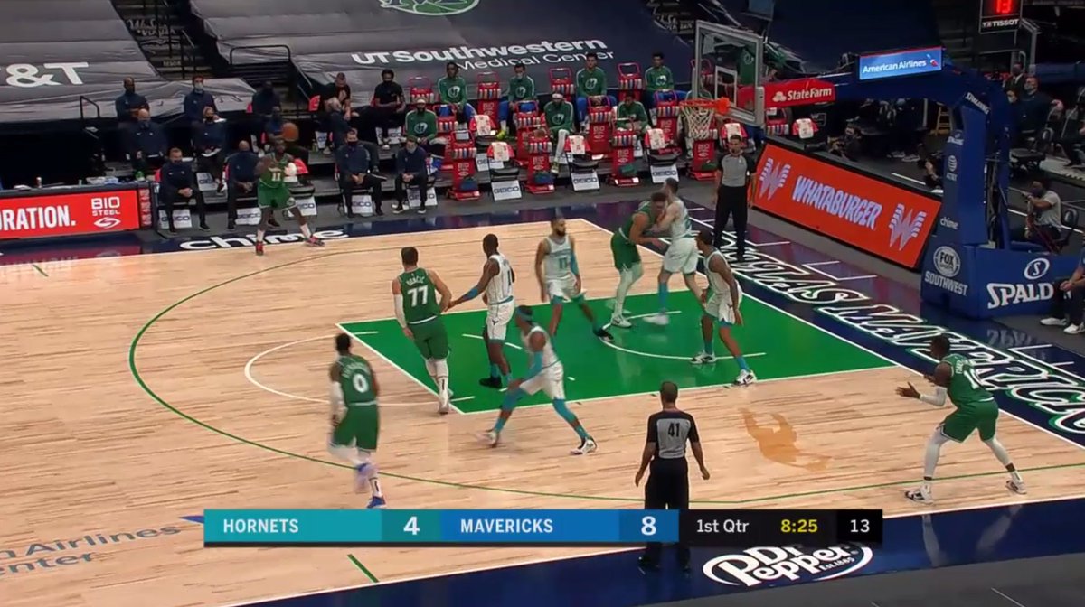 8th possession, Luka Powell pnr; pass to open THJ, open 3 miss