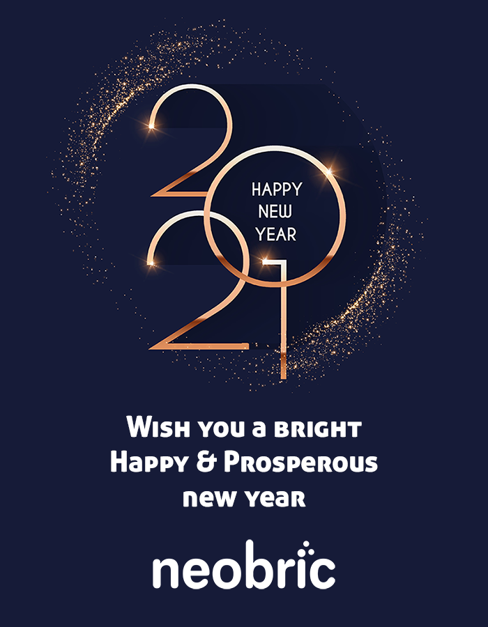 neobric's tweet photo. As we bid good bye to year 2020 lets welcome the Year 2021 with positivity, hope and  lets look forward to a brighter and better tomorrow. #HappyNewYear2021 https://t.co/44rBnRUtZg
