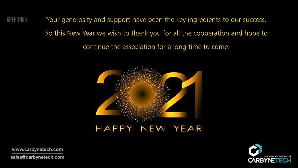 Carbynetech's tweet photo. We’re wishing you all the best for your goals, plans, and resolutions as we enter 2020! #success #happiness #newyear2020 #newyearresolution #newyeargoals #newdecade #newyear #newyears #thankyou #Growth https://t.co/T2ROVpdy1U