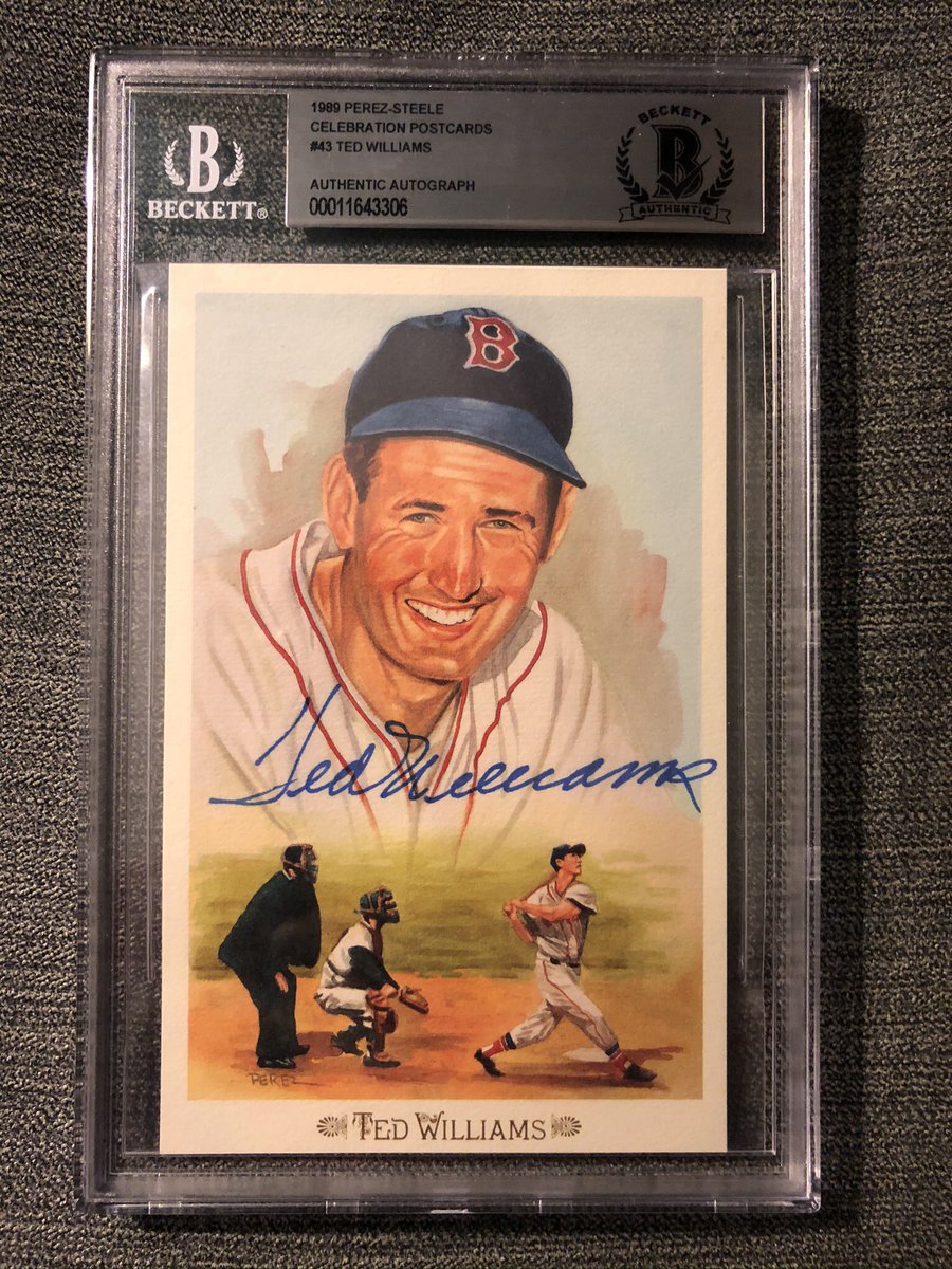 Hope everyone has a safe and happen new year as we get 2020 behind us! Wanted to share my Top 10 additions to my PC in 2020! #10 1989 Perez Steele Ted Williams autograph! This is my 2nd Teddy auto in the PC