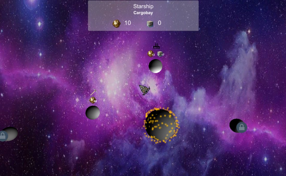 SpacefishGames's tweet photo. Prototyping a new space game with the resource mechanics based on Factorio. Still deciding where to go with this. #IndieGameDev #indiedev #Unity https://t.co/Th0X7XkYM6
