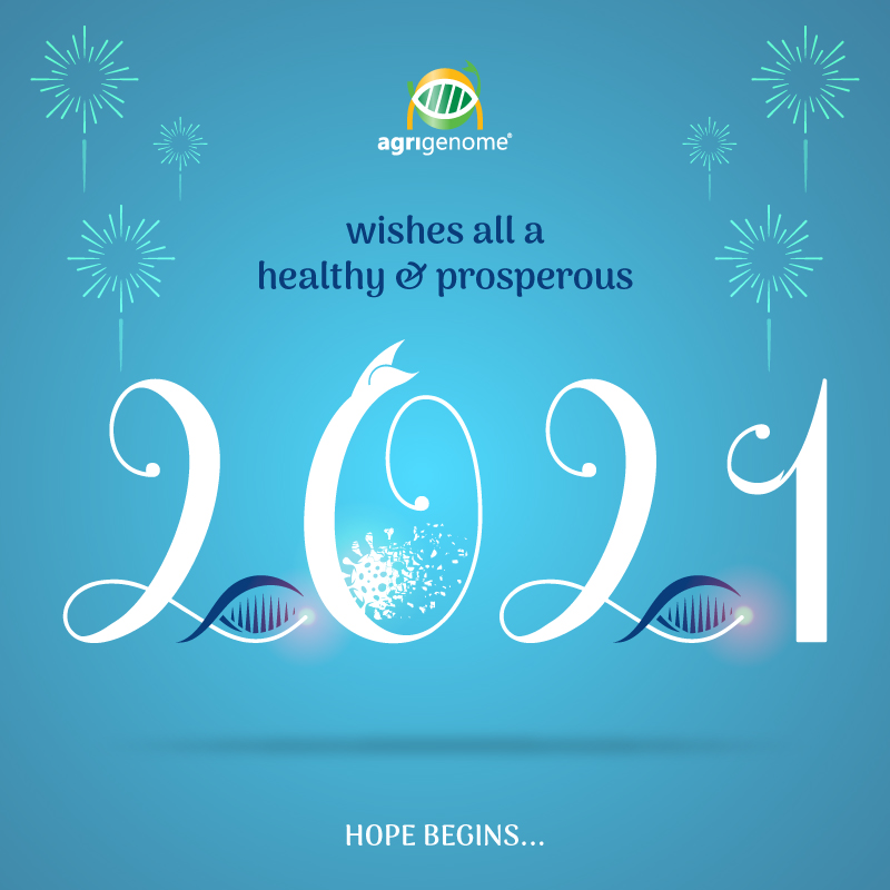 May 2021 bring abundant joy, good health &amp; success. 
#newyear2021 #newyear #celebration #adieu2020 #AgriGenome #genomics #ngs #genotyping #bioinformatics #biotech #research #Genomics #India   #scientificresearch  #biology #nextgeneration #ScienceAndTechnology