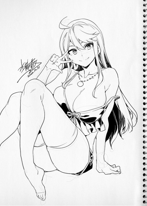 リクエストありがとうございます。推しです。「無防備な誘惑」とどっちをベースに描こうか悩みましたが一番好きな「狙うは頂点」の時の服で描きました。 >アイマスミリオンライブの所恵美 