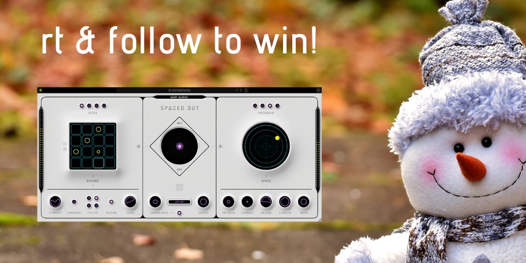 plugindeals's tweet photo. RT &amp; FOLLOW @plugindeals and @BabyAudio to WIN the Spaced Out Multi-Effects Generator plugin offered by BABY Audio 🎅 

https://t.co/dQBQf8fwYr 🎄 

1 Winner chosen Jan 3 https://t.co/UoitqUwNpo
