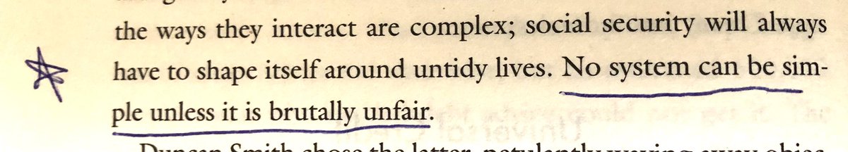 6. “No system can be simple unless it is brutally unfair.”  @pollytoynbee was talking about universal credit. I think it applies to all systems. I will not forget.
