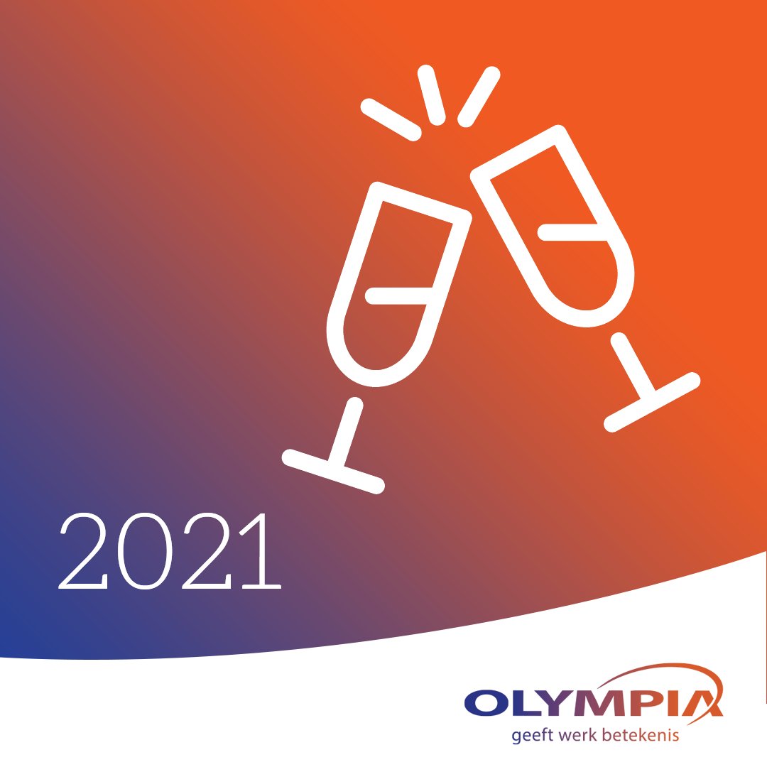 Op naar een betekenisvol 2021! Een jaar waarin we elkaar hopelijk weer vaker kunnen zien en elkaar warm kunnen feliciteren bij successen.  
#2021 #doetertoe #olympia #geeftwerkbetekenis
