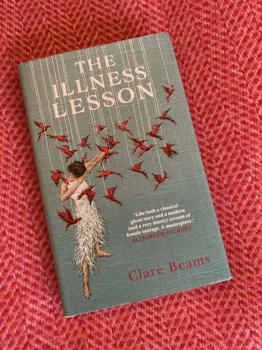 At 8, it’s  #TheIllnessLesson by  @clarebeams with it’s gorgeous cover! Set in 1871, it discusses female physical & mental illness & the somewhat dubious & inappropriate methods one male physician uses to treat women’s minds. Haunting but beautiful 