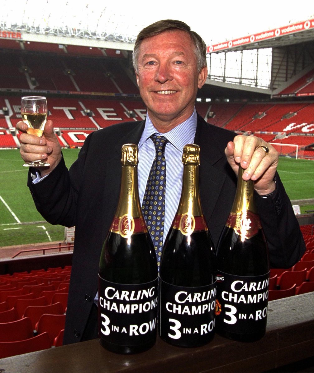 Le three-peat 1999, 2000, 2001Le seul manager de l’histoire à réaliser cet exploit en Premier League ! Un exploit qu’il réitère en 2007, 2008, 2009 !  #GGMU