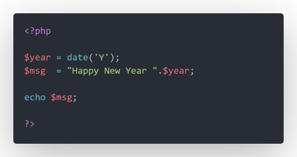 $msg
-Dipto Nath

#happynewyear #PHP #Programming #Coding #beginner #diptonath #webdevelopment #newyear2021 bit.ly/happynewyearPHP