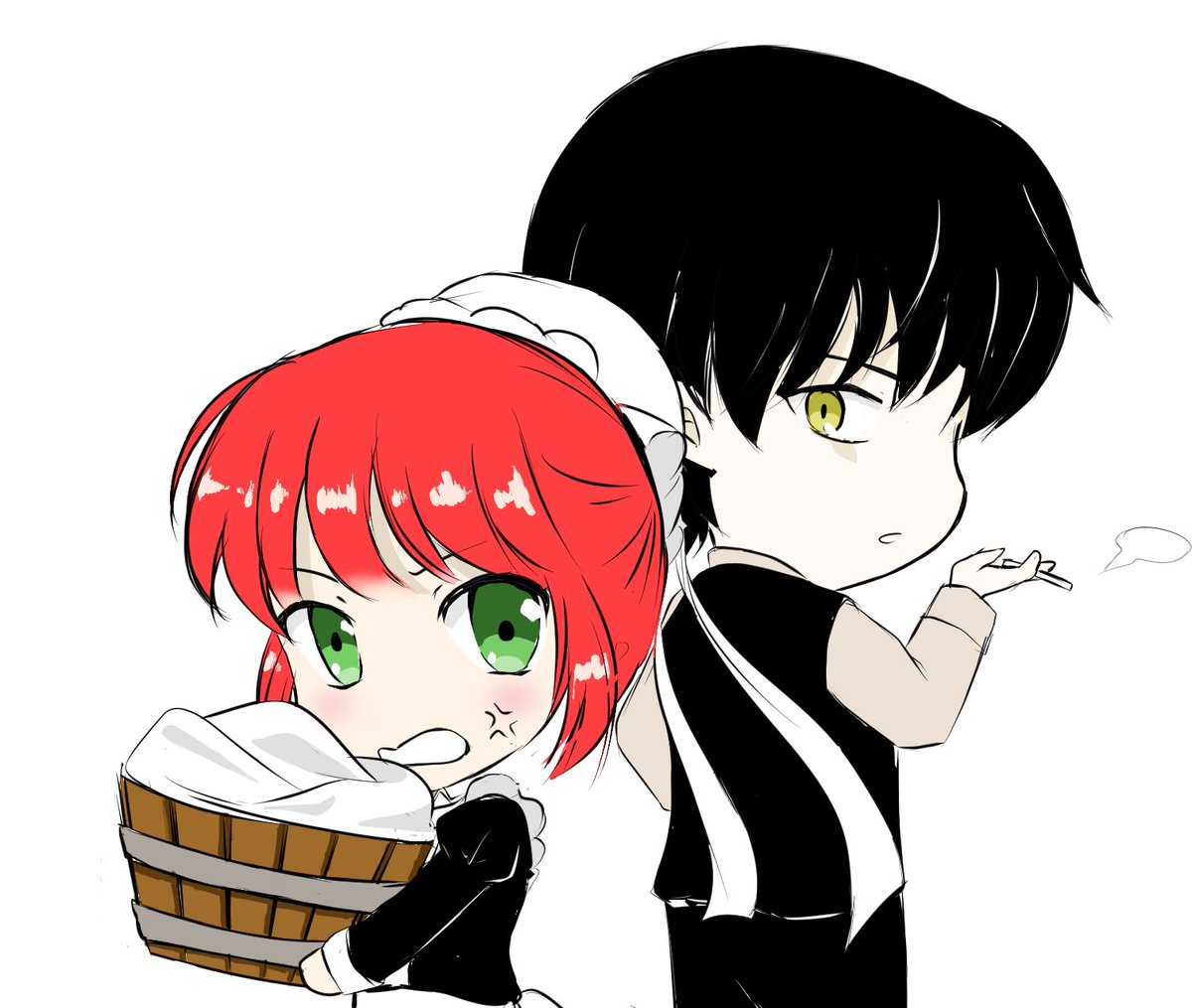 未知華 今年は韓国漫画にたくさん幸せをもらったということで特に好きだった作品を急いで描き納めー 一枚目から ミュエラの捜査官のケイトとイアン できるメイド様のマリとラエル 捨てられた皇妃のアリスティア 夢中で原作も読み漁ったのだった