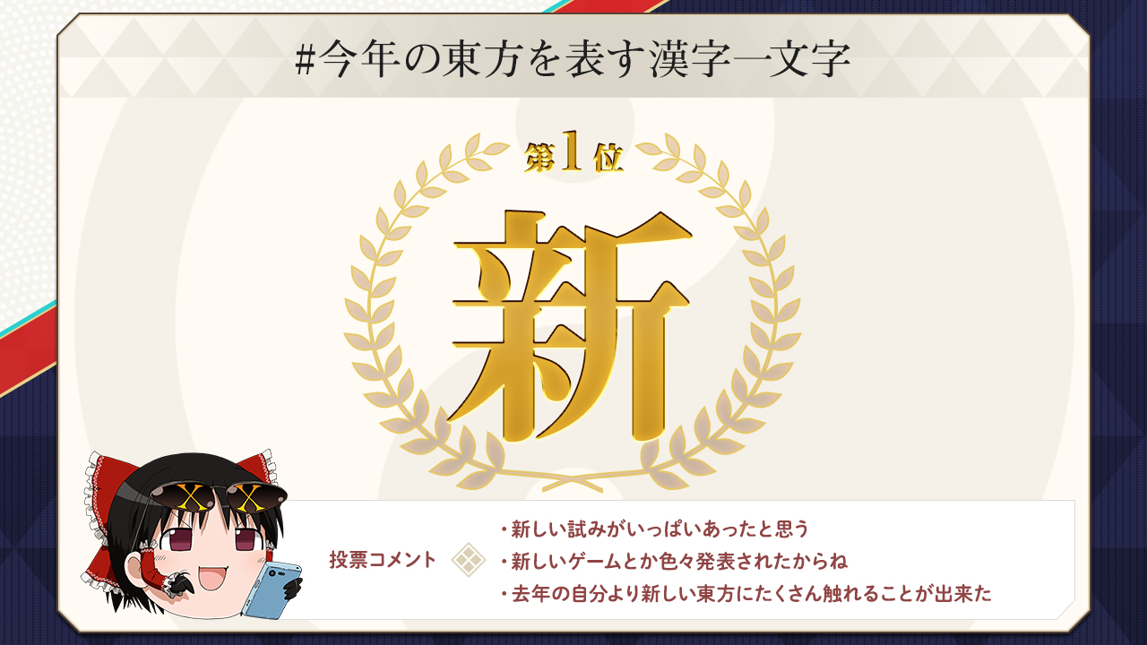 今年の東方を表す漢字一文字 Twitter Search Twitter