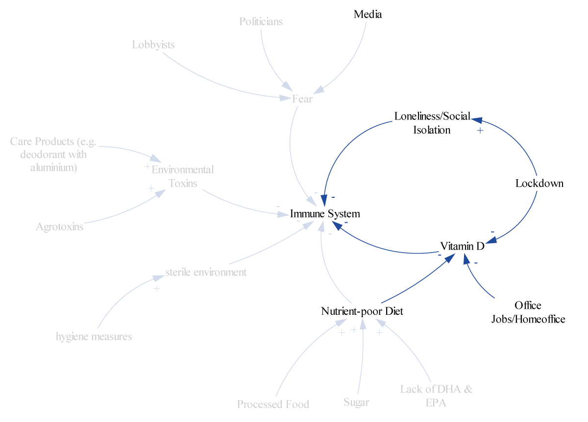 16/ One of the main measures is  #StayHome  . Social pressure, policies and fear make people stay inside most of the time. Both a lack of sun exposure and social isolation is detrimental for a functional immune system.