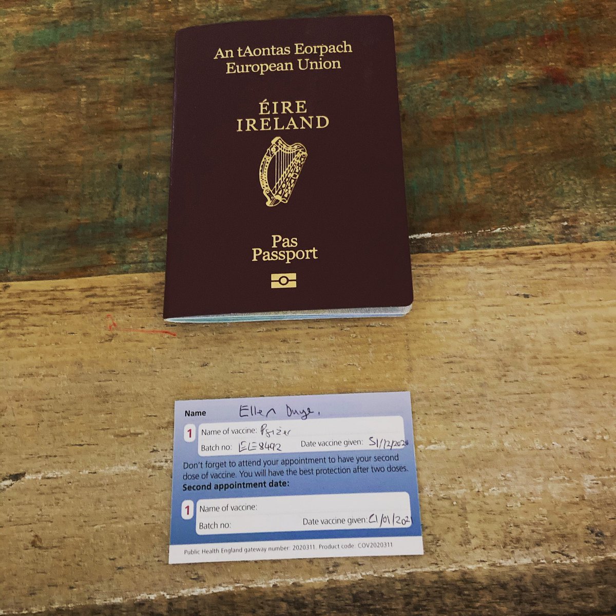 Moving into 2021 with all of this year’s “must have” accessories 💉✅🇪🇺💉💁🏻‍♀️