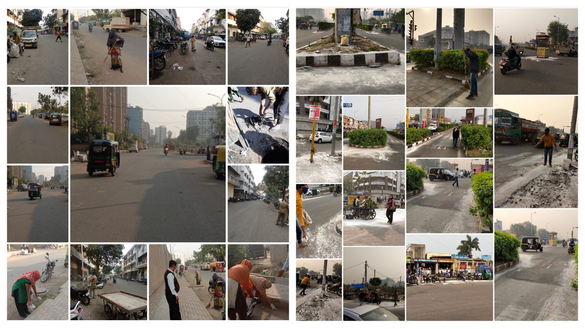 Cleaning Drive & Spraying of insecticide on the roads of Parvat East, SEZ, SMC : @sbmugujarat @SwachhBharatGov ,@swachhsurat  @SwachSurvekshan ,@OurSMC @MoHFW_INDIA ,@MySuratMySMC