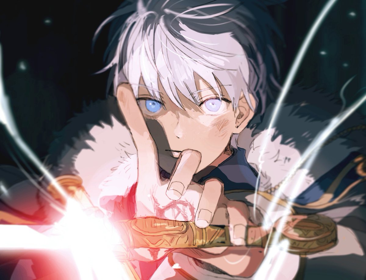 1boy male focus weapon blue eyes holding weapon holding solo  illustration images