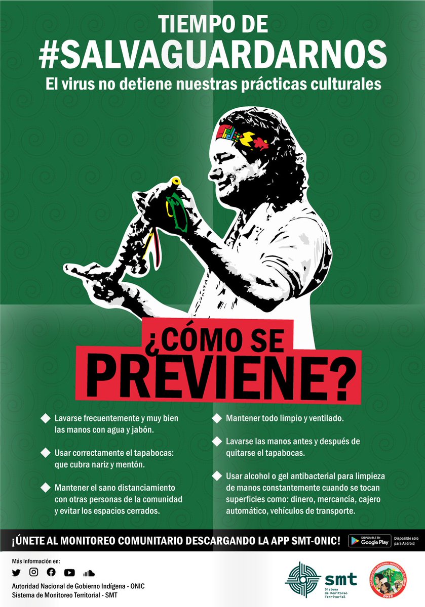 Pueblos Indígenas es ¡Tiempo de #SALVAGUARDARNOS! 
La pandemia sigue afectando nuestros territorios y debemos mantener activas todas las medidas de bioseguridad. 

Escucha aquí algunas recomendaciones 👉 soundcloud.com/user-765818944…