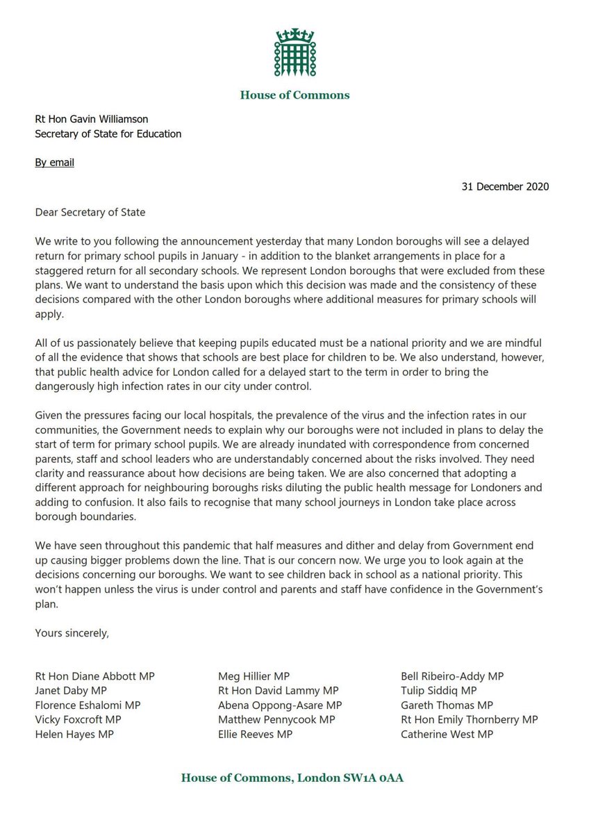 Gareth Thomas MP (@gareththomasmp) on Twitter photo Written today with <a href="/UKLabour/">The Labour Party</a> colleagues in other London boroughs with high infection rates but where primary schools are still expected to open. Hoping for a quick <a href="/GavinWilliamson/">Sir Gavin Williamson CBE MP</a> reply Written today with <a href="/UKLabour/">The Labour Party</a> colleagues in other London boroughs with high infection rates but where primary schools are still expected to open. Hoping for a quick <a href="/GavinWilliamson/">Sir Gavin Williamson CBE MP</a> reply