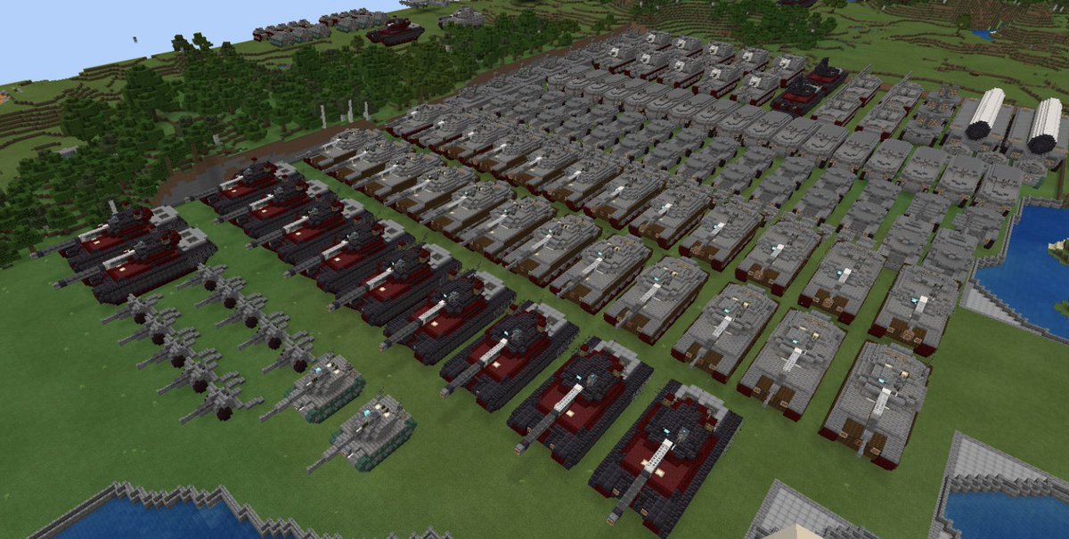 _koshian_'s tweet photo. 今年もあと僅か。皆様良いお年を！
写真は今年作った兵器です。
#Minecraft
#マインクラフトBE
#マインクラフト軍事部 https://t.co/JWLouO0jbM