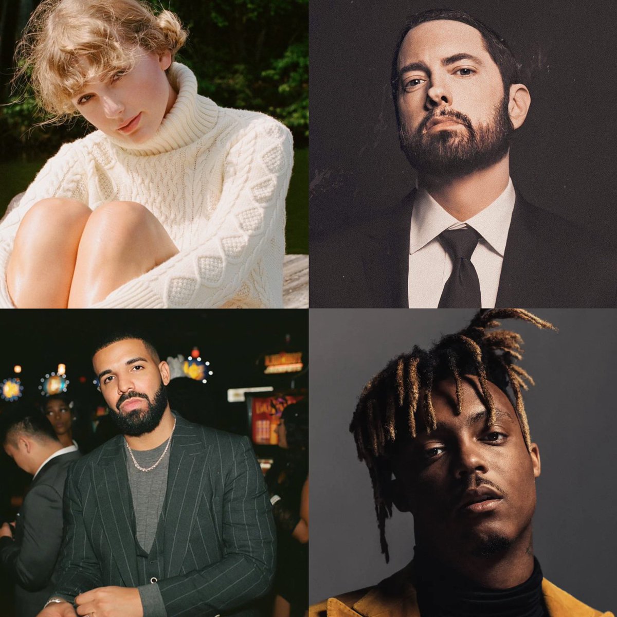 PopCrave's tweet image. Top artists of 2020 on @Genius:

1️⃣ @TaylorSwift13
2️⃣ @Eminem
3️⃣ @Drake
4️⃣ @JuiceWorlddd
5️⃣ @TheWeeknd
6️⃣ @IAmCardiB
7️⃣ @BTS_twt
8️⃣ @KanyeWest
9️⃣ @LilUziVert
🔟 @ArianaGrande