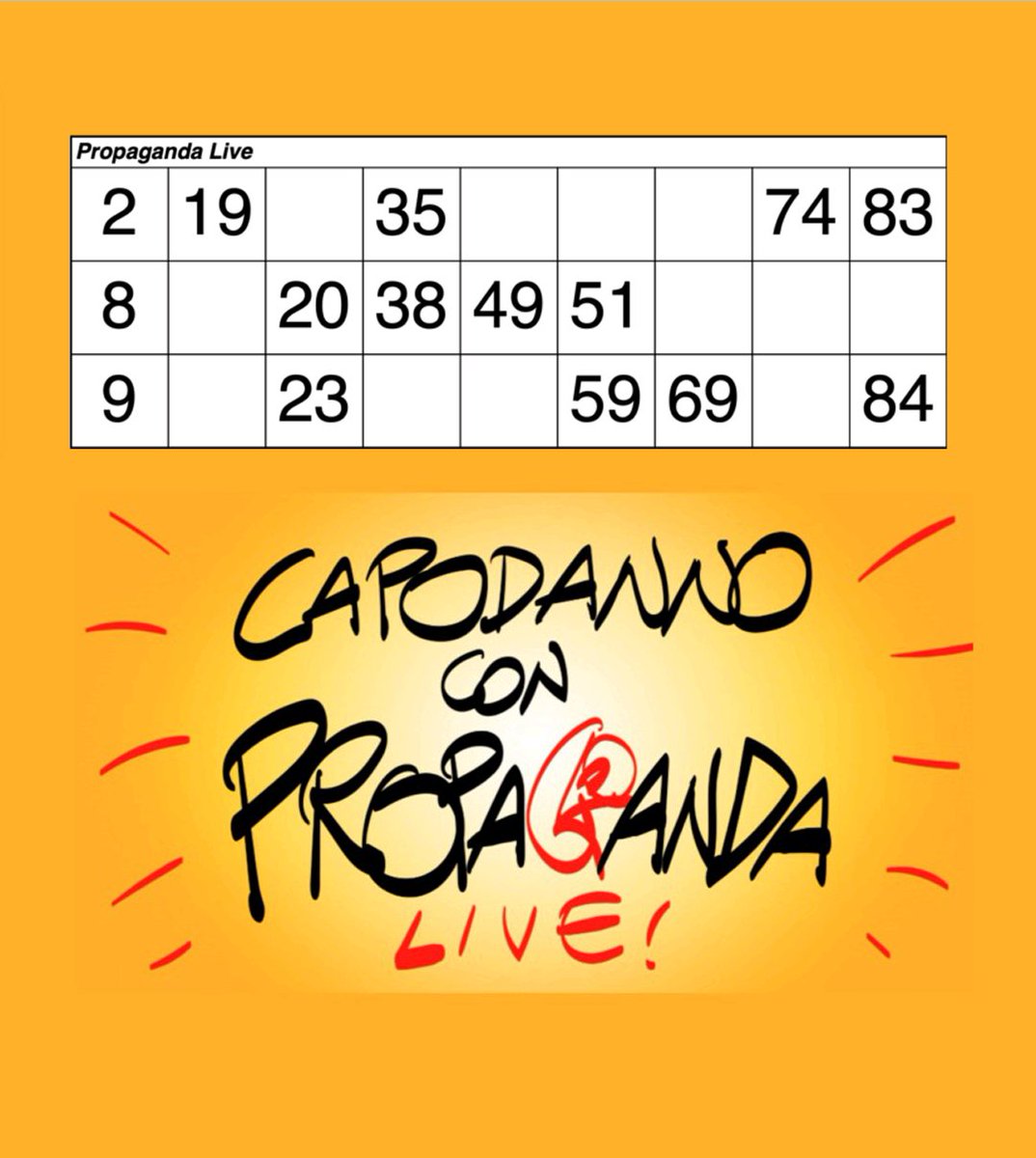 #propagandalive #propagandatombola 
#capodannotriste