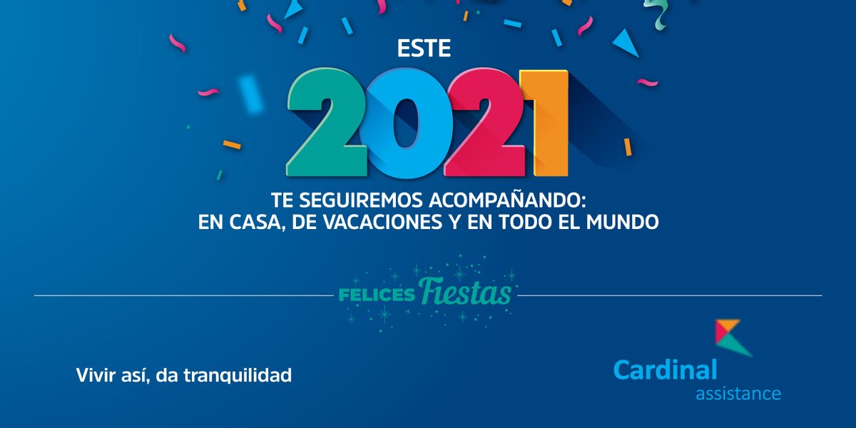 De parte de Cardinal les queremos desear un 2021 lleno de proyectos y metas por cumplir, con salud y trabajo para todos.
Y no te olvides que si te vas de vacaciones o si te quedás en casa, , nosotros te acompañamos con nuestros servicios.

Vivir así, da tranquilidad