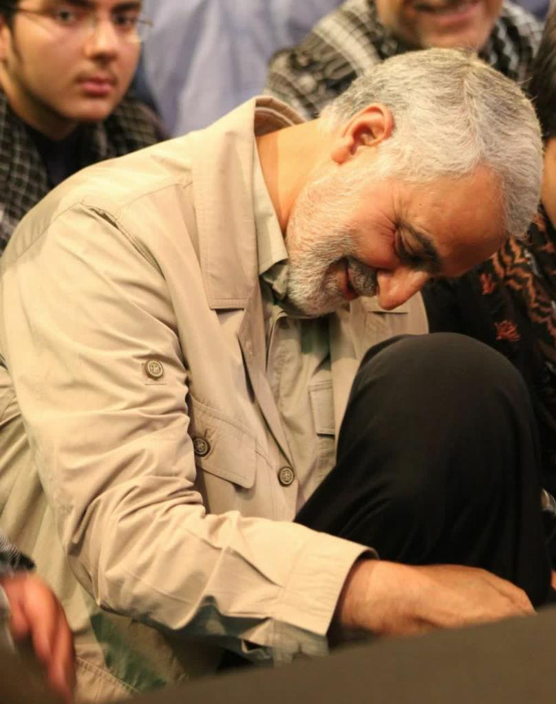 The people of my land were sleeping peacefully at night,
But the hero of my homeland, the greatest general in the world, took care of my homeland away from his family
That the criminal Americans assassinated him

#HERO 💔