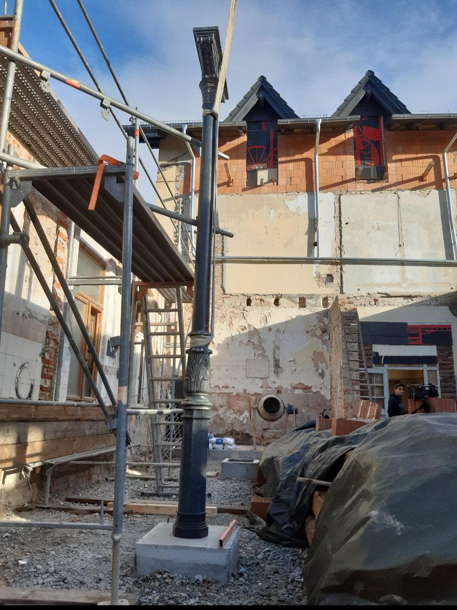 We hired a lot of big machinery, like cranes. All very exciting.