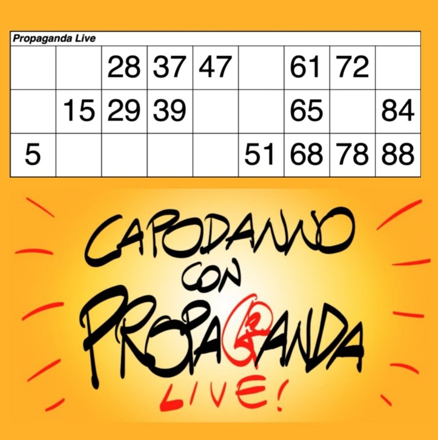 Ci siamo !
#propagandalive 
#propagandatombola