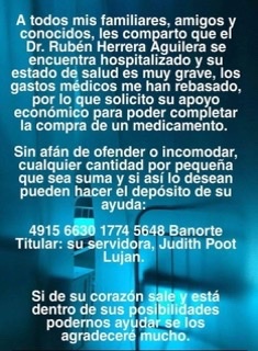 itzeles_itzel's tweet image. ⚠️⚠️En esta red hay mucha gente buena y angeles que ayudan, hoy por ellos. #cadenaDeAyuda a @jplreuma y su familia, son papás de un amigo de mi sobrina.🙏🏻 #VxM  
@Edithcomart  @AngelytoPoblano @panaclo @alberto_mario68 que  llegue a más @ para ayudar