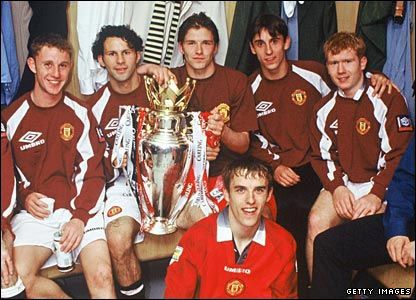  11th May 1997 Premier LeagueCantona bowed out as a champion for the 4th time in the 4 seasons he completed with United. But the makeup of the team was changing, as the class of 92 lads began to take centre stage. 14/38