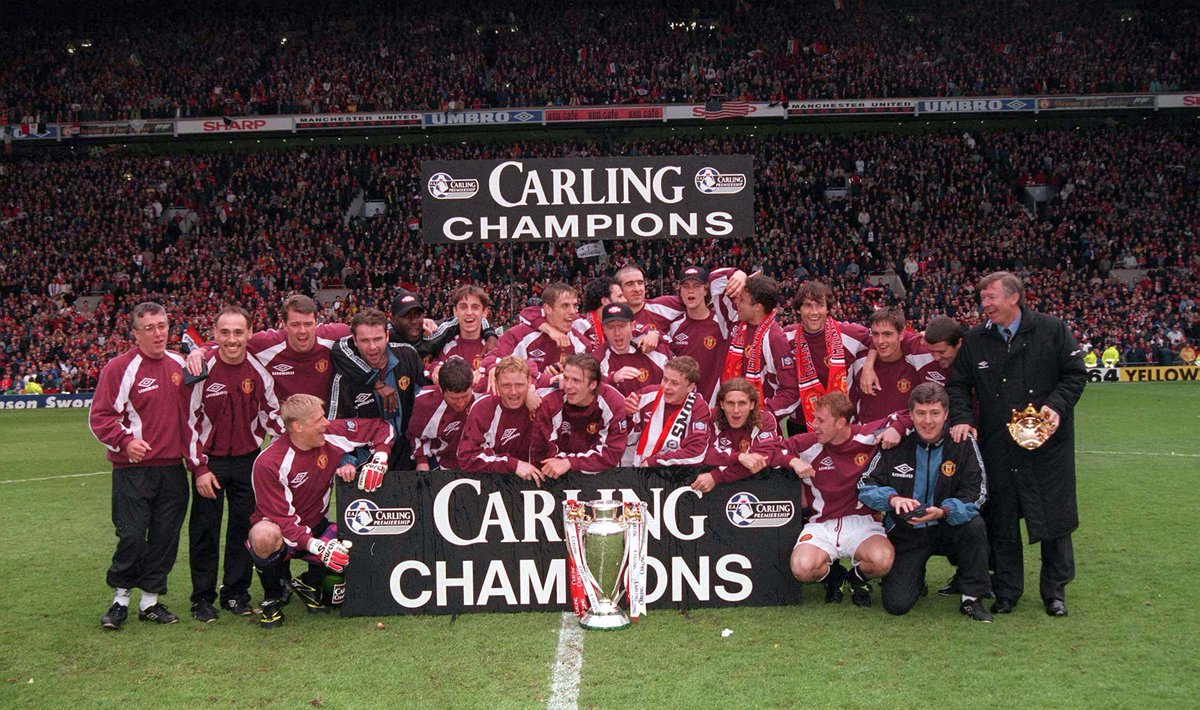  11th May 1997 Premier LeagueCantona bowed out as a champion for the 4th time in the 4 seasons he completed with United. But the makeup of the team was changing, as the class of 92 lads began to take centre stage. 14/38