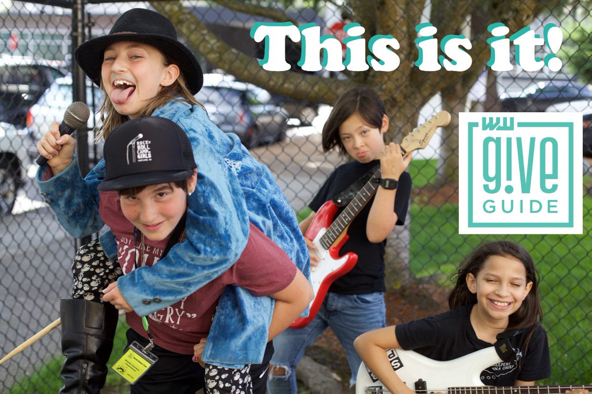 RnRC4G's tweet photo. THIS IS IT!! Today is the last day of the @GiveGuide! If you want to help us launch into our 20th anniversary, support Rock'n'Roll Camp for Girls and give today before midnight! https://t.co/JoyOzZg8NF 

Help us inspire the next generation of music revolutionaries! 🎉 https://t.co/en2kDUS114