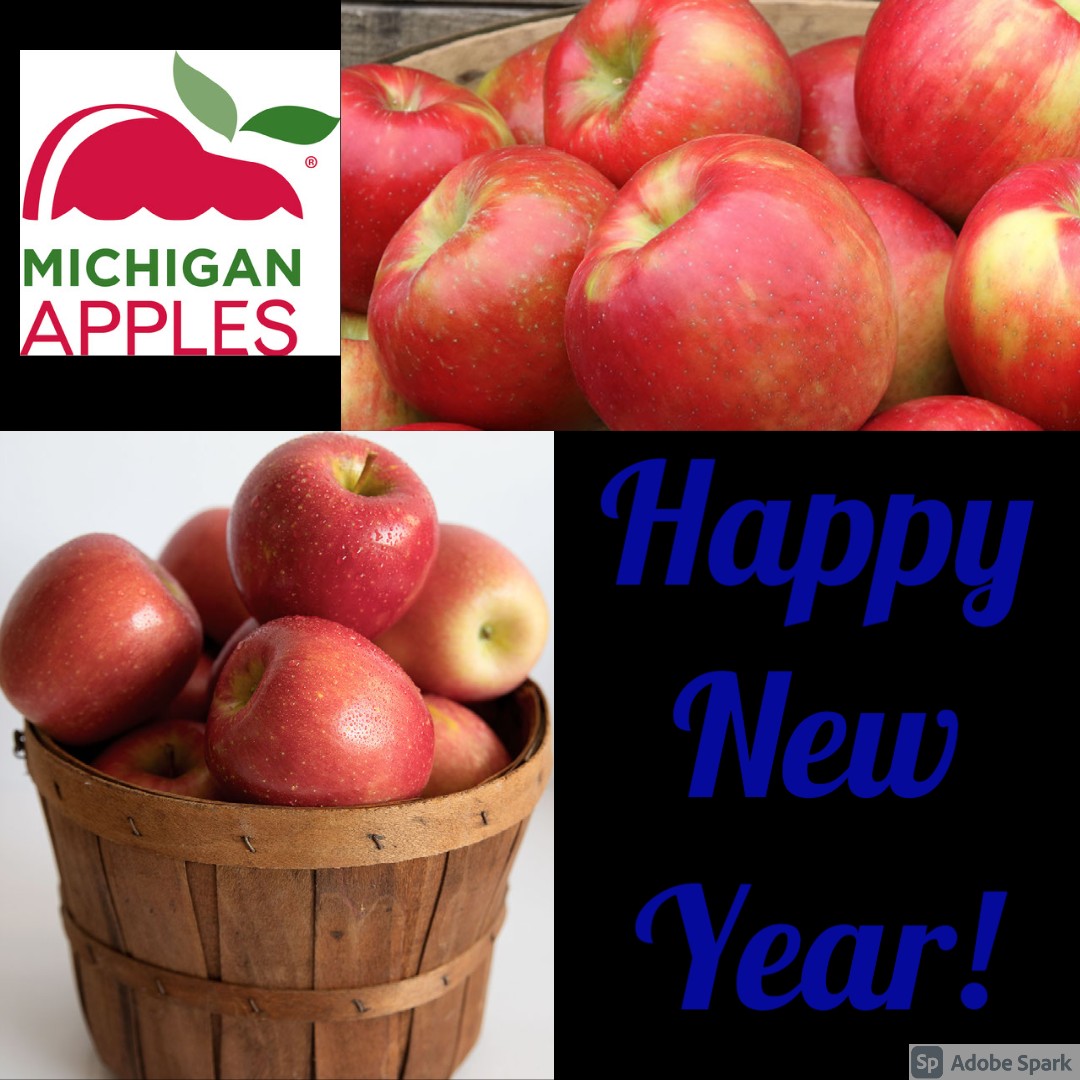 Who is extra excited to ring in a New Year this year? Make 2021 extra crisp – look for Michigan grown Honeycrisp or <a href="/EverCrispApple/">EverCrisp Apple</a> at a store near you! #MIapples