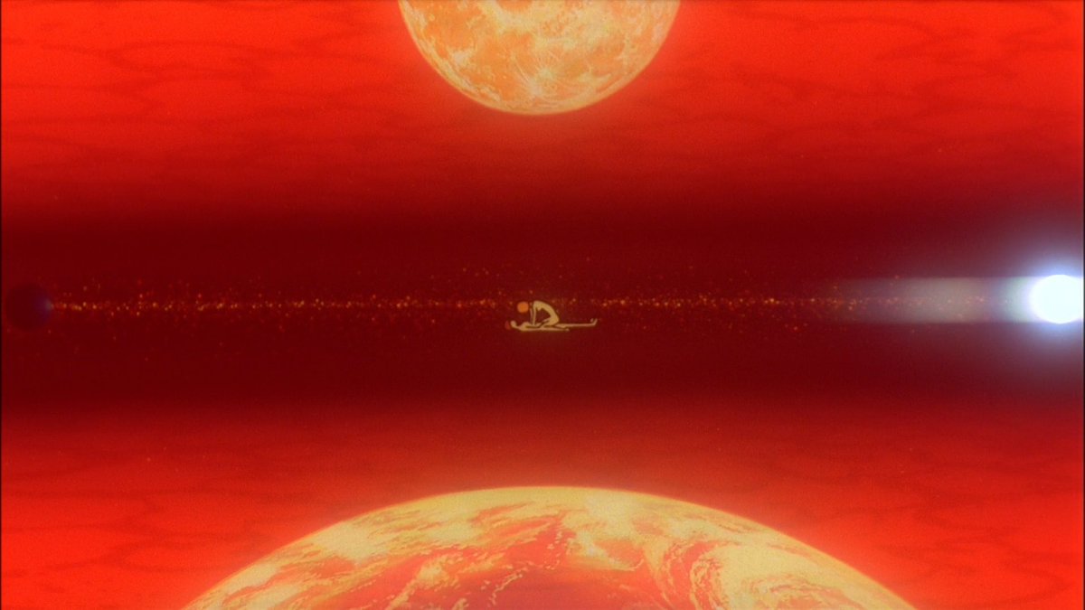 Now for the endings. I think EoE is generally much more engaging than the original ending. Helps that the audiovisuals are pretty much masterclass and transcendent in the anime medium with a more updated aspect ratio too which I generally prefer.