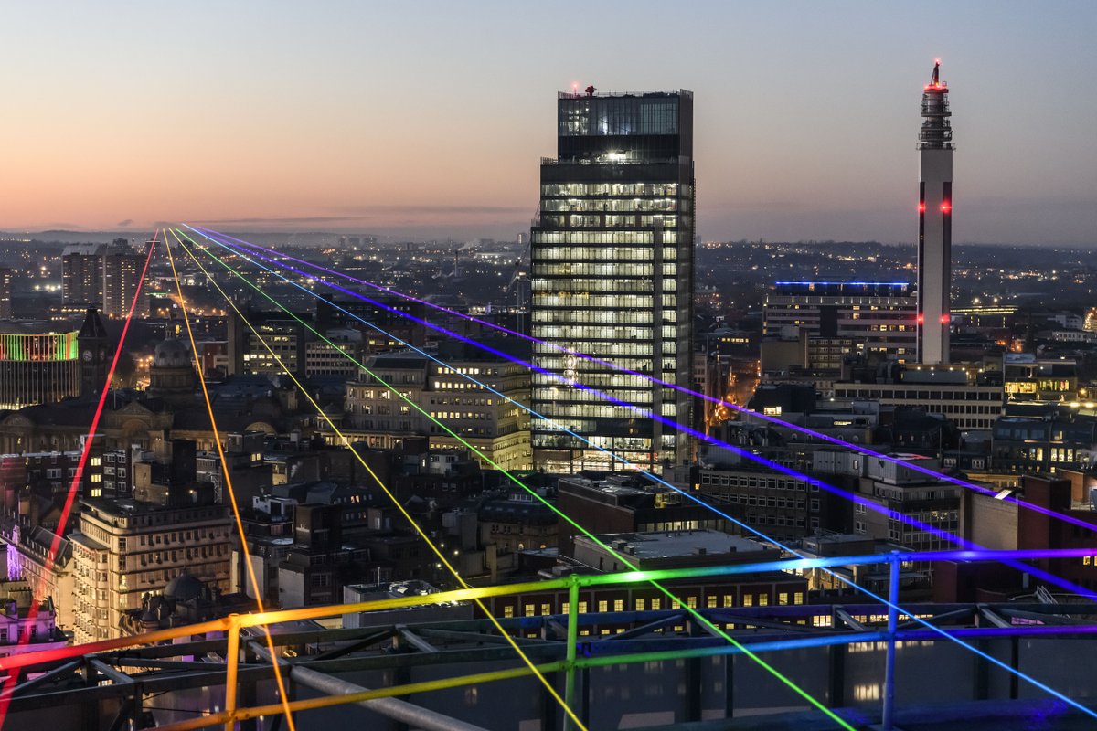 brumhippodrome's tweet photo. Look up 🤩

Can you catch a glimpse of our rainbow light installation from your house? Snap a photo and tweet it with the hashtag #BrumRainbow #GlobalRainbow 🌈 https://t.co/feES0IkDbM