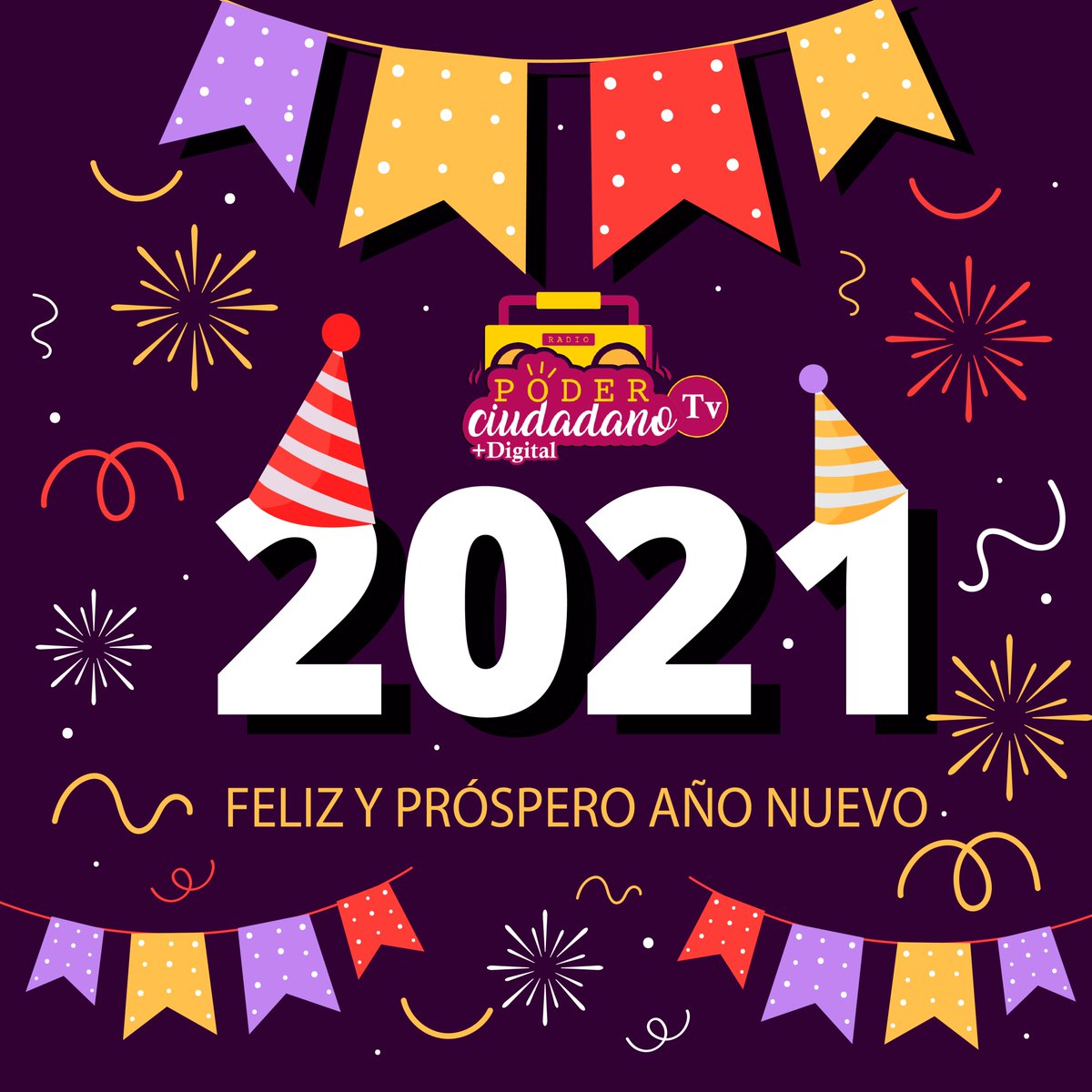 Para los buenos momentos, gratitud; para los malos, mucha esperanza; para cada día, mucha ilusión; y siempre siempre mucha felicidad.
Directivos, ejecutivos y equipo de producción de Poder Ciudadano Radio y Tv, les desea a todos y cada uno de ustedes un Feliz y próspero año nuevo