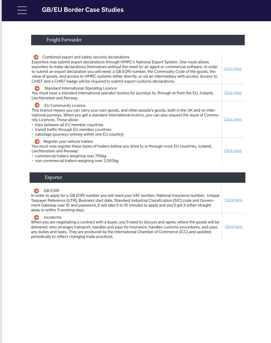 And importantly the other way, car parts from UK supply chain into Belgium - EORI numbers, rules of origin checks, something to do with Warrington, Kent Permit/ “Kermit”, Chief, export safety declarations, PSA, PLDA - 10 “key steps”...