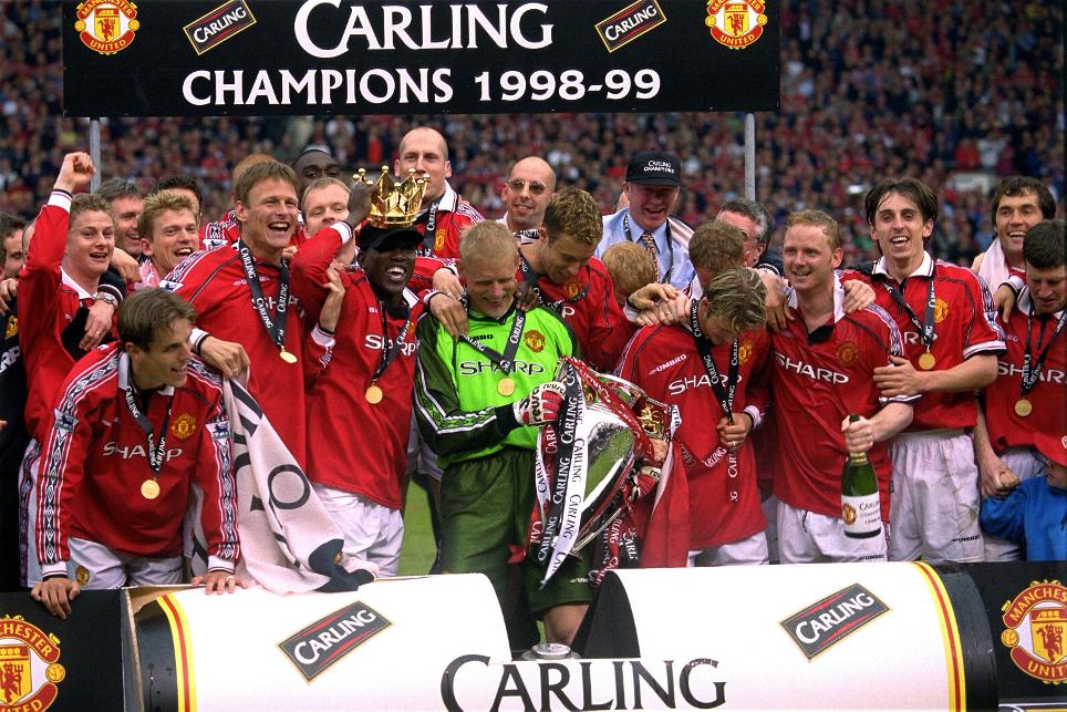  16th May 1999 Premier LeagueA new era. One of the most complete sides that ever took to a football field.Schmeichel, GNev, Irwin, Stam, Johnsen, Keane, Scholes, Beckham, Giggs, Yorke & Cole - Solskjaer, Sheringham, Berg, Blomqvist, PNev, Butt + Brown. Legends16/38