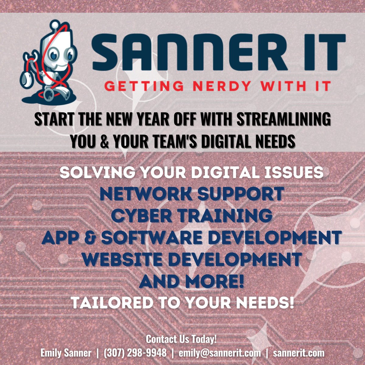 AdvanceCasper's tweet photo. Sanner IT is a full service IT and development company ready to help you and your team streamline your workspace! Check out Emily @SannerIT.com or @WyoClass.com and see what she can do for YOUR business! https://t.co/yEegpu13GN