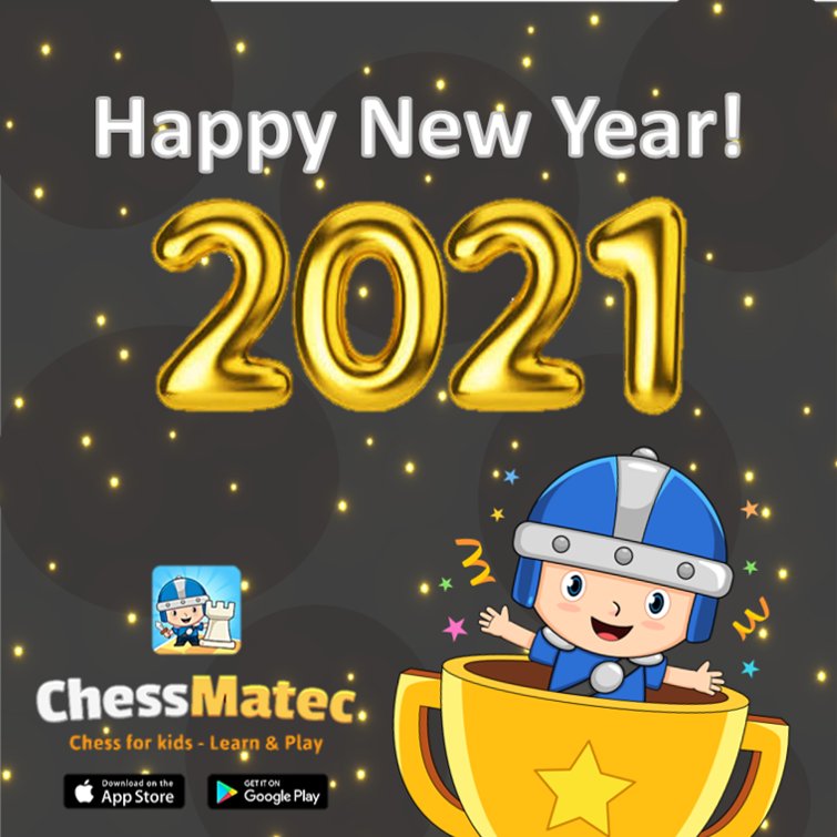 ChessMatec's tweet image. #HappyNewYear to all of our friends!✨We're wishing you a safe #NewYearsEve so that we can meet again face-to-face very soon!🎉Is your new-year's resolution to finally learn #Chess? Head over to our website and give the ChessMatec App a try!👉🏻chessmatec.com
#chessforkids